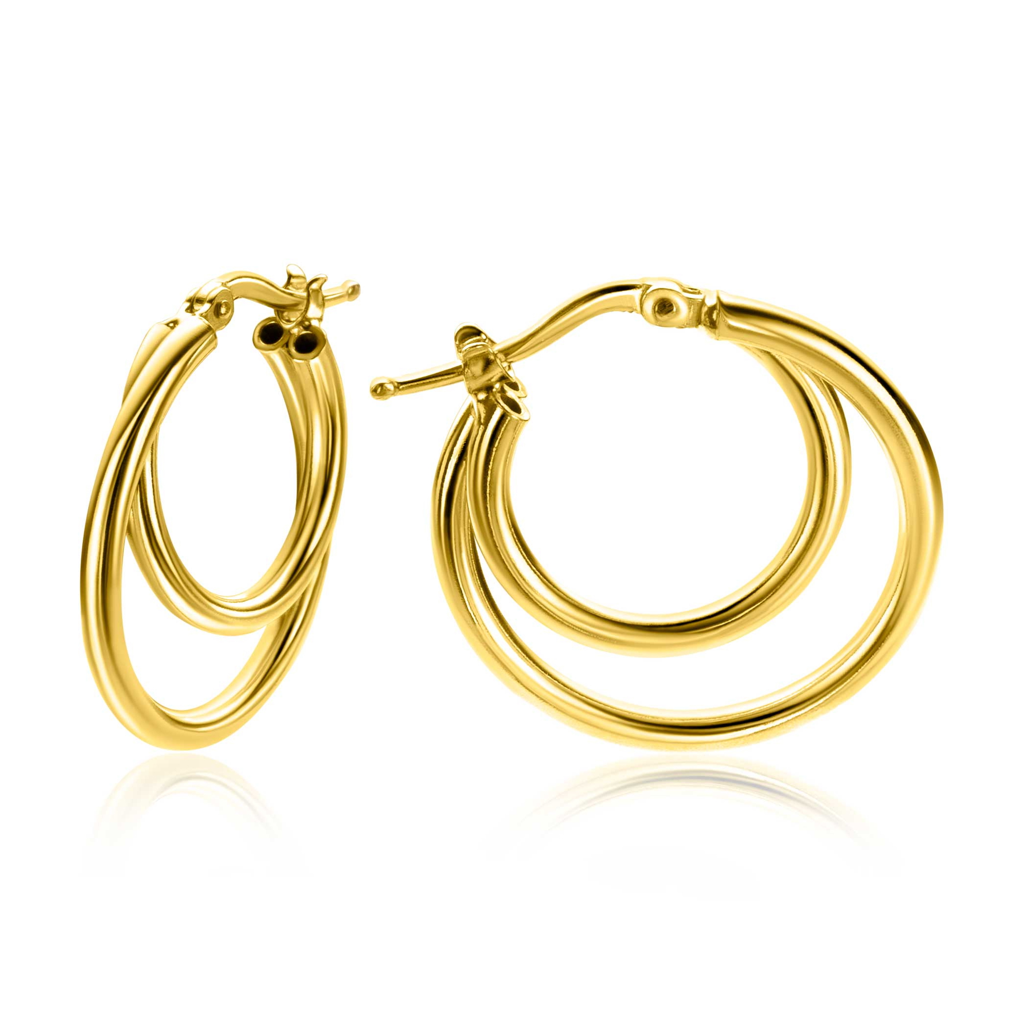 ZINZI zlv. oorr.gg.verg.2 ringen in 2 maten 22x2mm