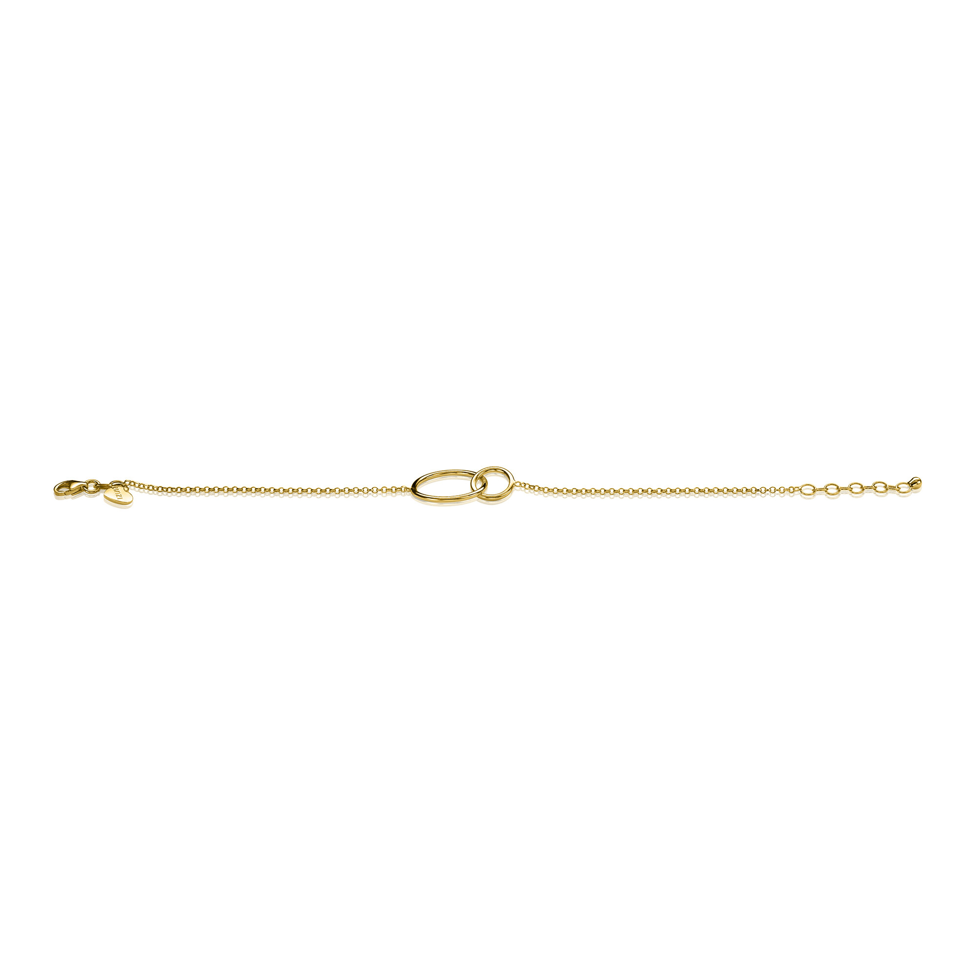 ZINZI silbernes Armband gelb vergoldet runde Formen16-19cm ZIA1278G
