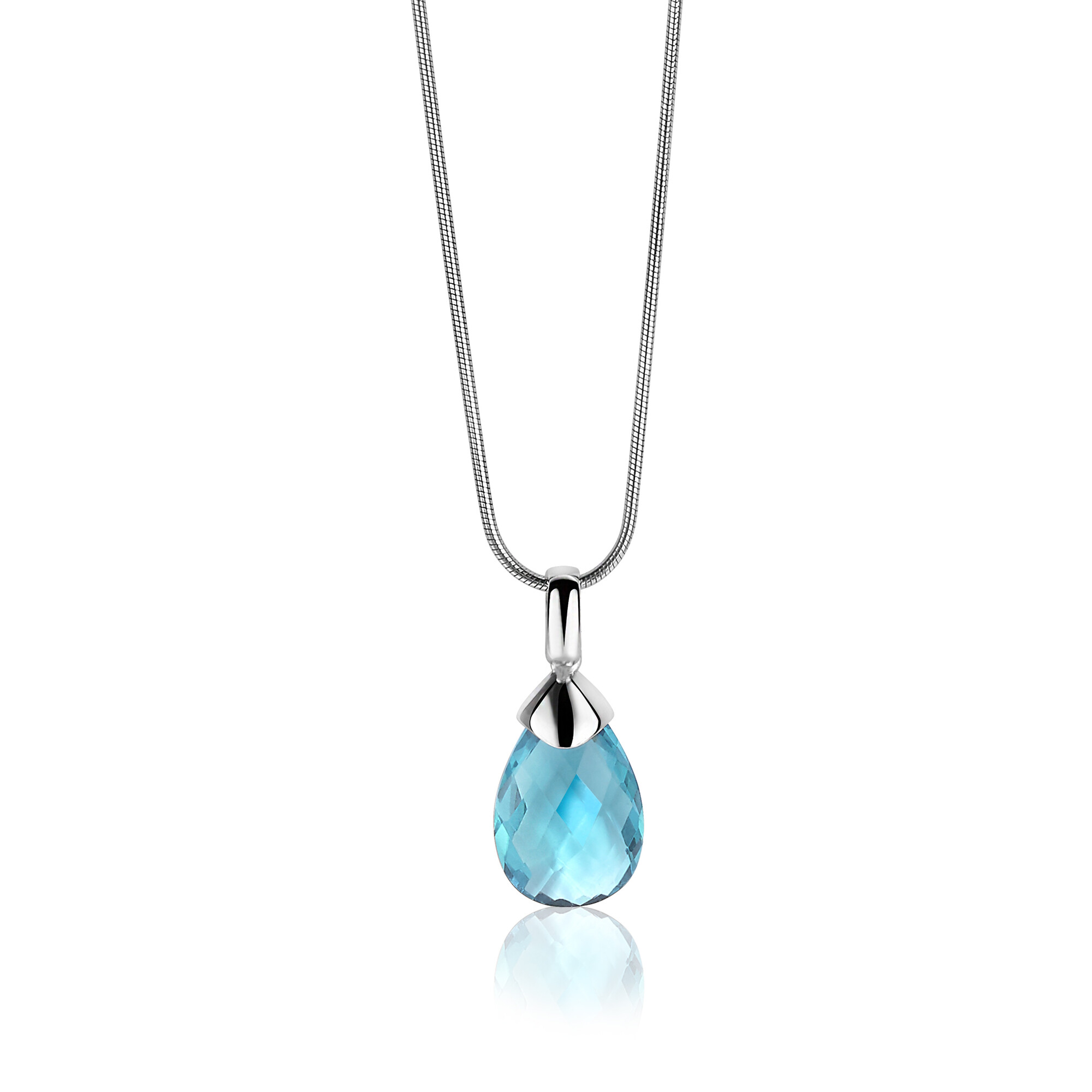 ZINZI Sterling Silver Pendant Drop Turquoise ZIH1171T