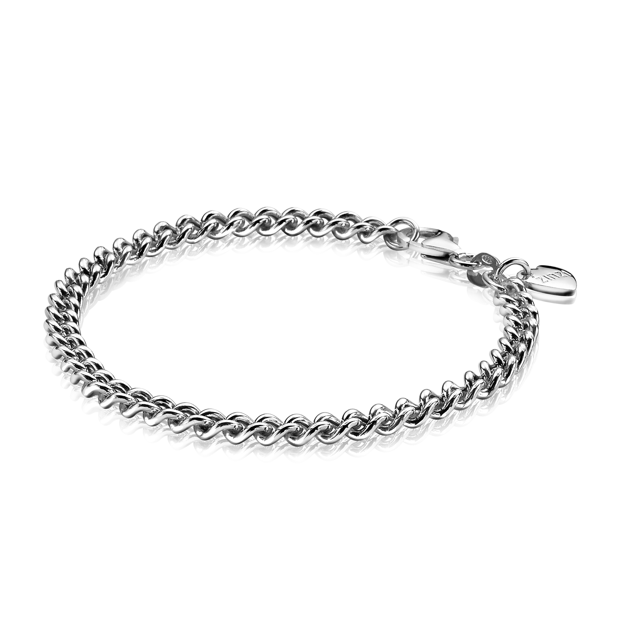 ZINZI silbernes Gourmet Armband 4,5mm breit 18,5cm ZIA1414