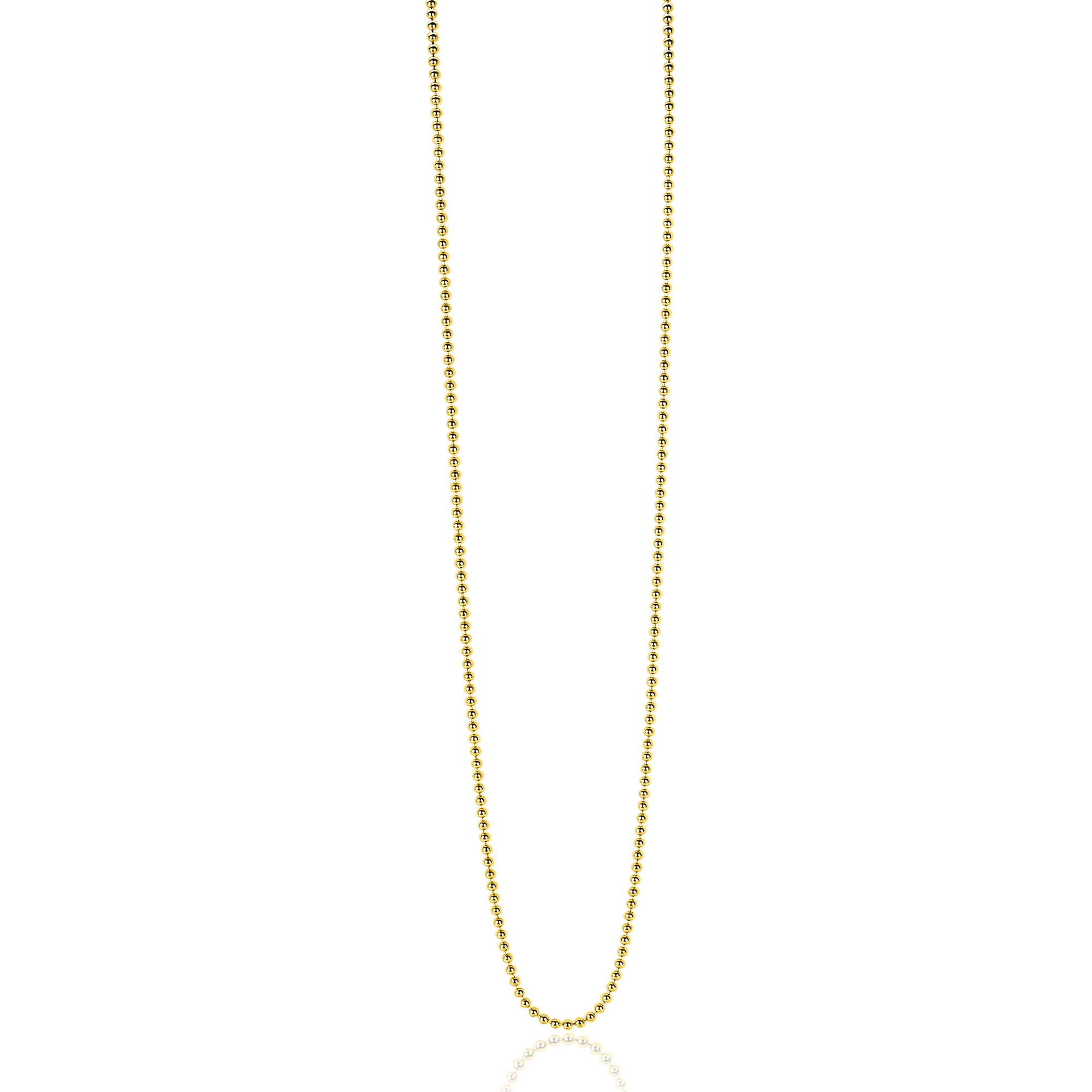 45cm ZINZI zilveren bolletjes ketting geel verguld ZILC-B45G