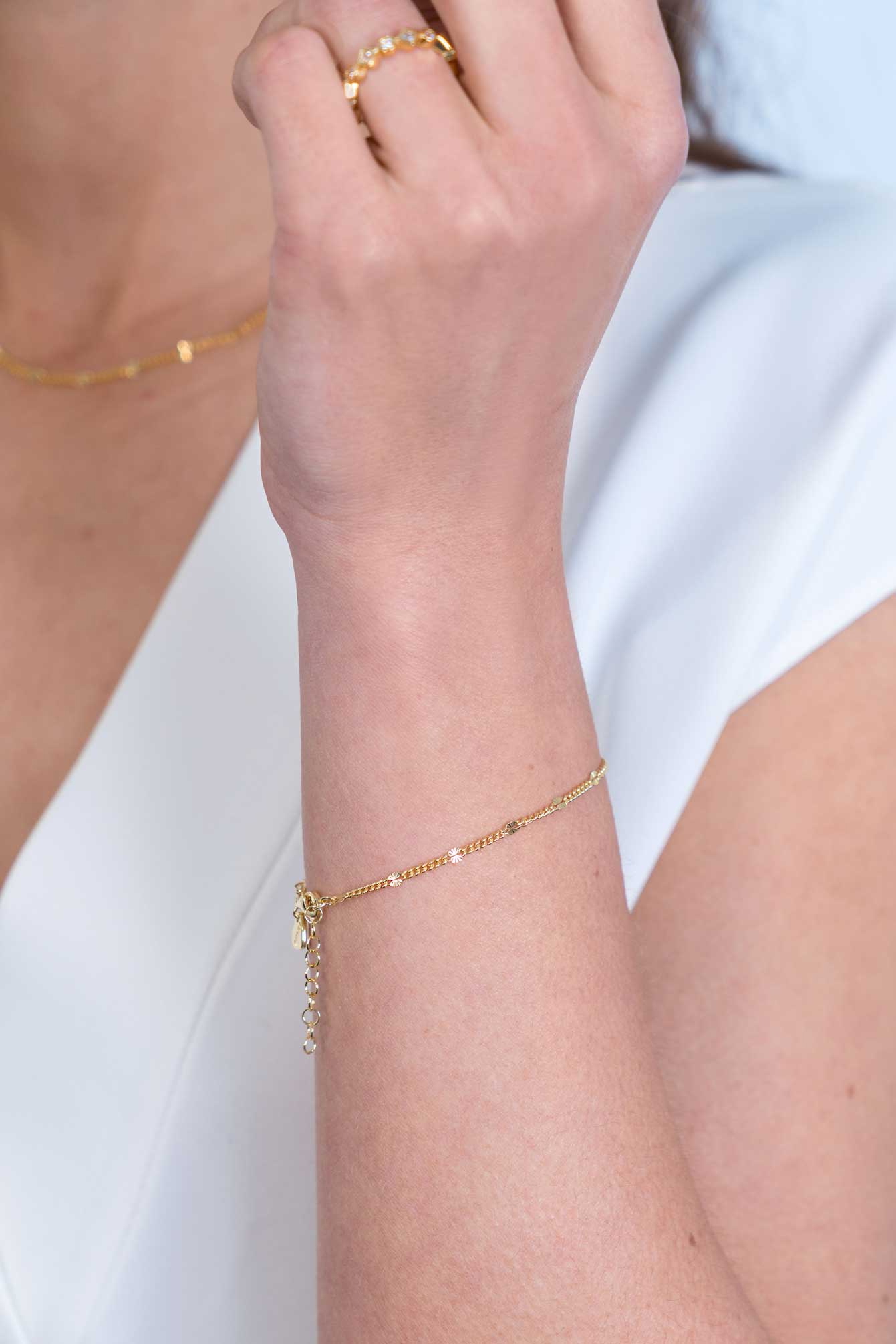ZINZI silbernes Gourmet Fantasie Armband 14K gelb vergoldet 2,7mm breit 17-20cm ZIA2157G