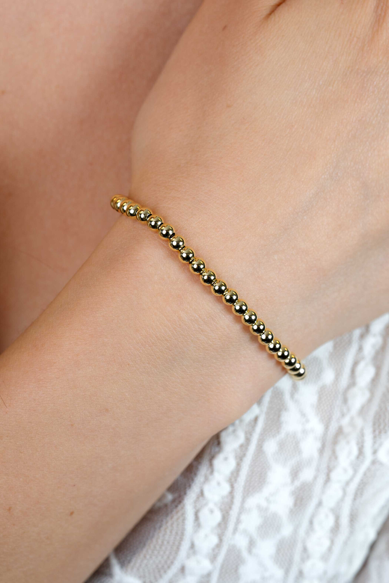 ZINZI silbernes Jasseron Armband gelb vergoldet 5mm breit 19cm ZIA1009G