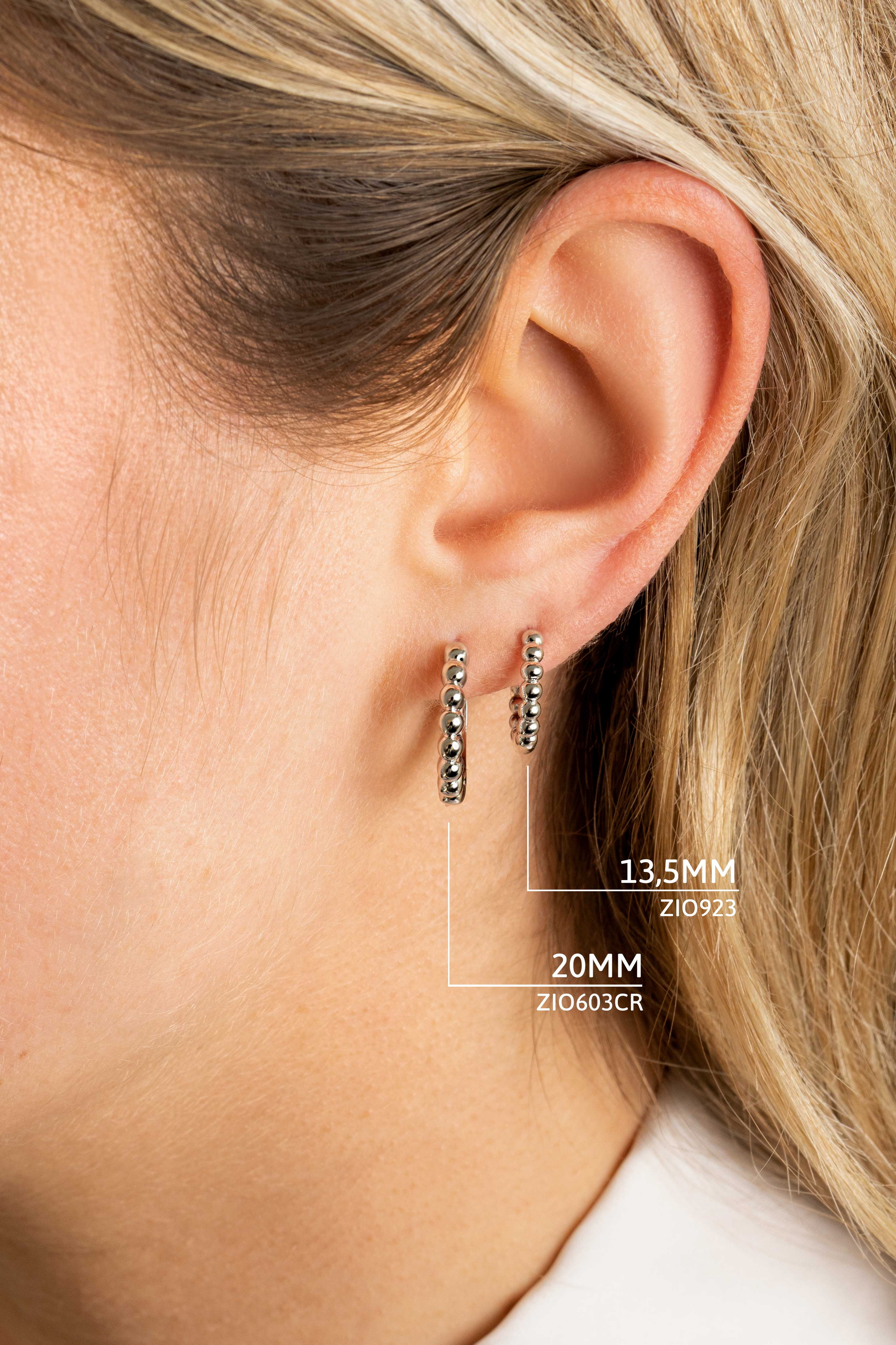 ZINZI zlv. klapcreolen bolletjes 13.5x2.5mm