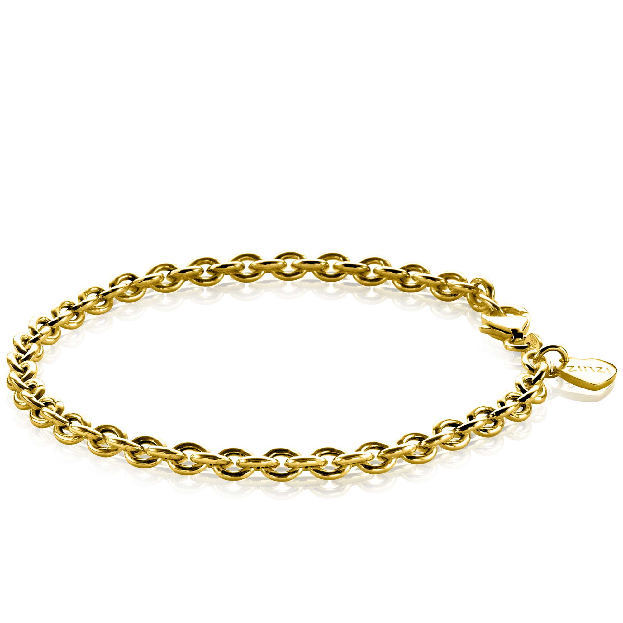 ZINZI silbernes Armband gelb vergoldet 19cm ZIA1153G