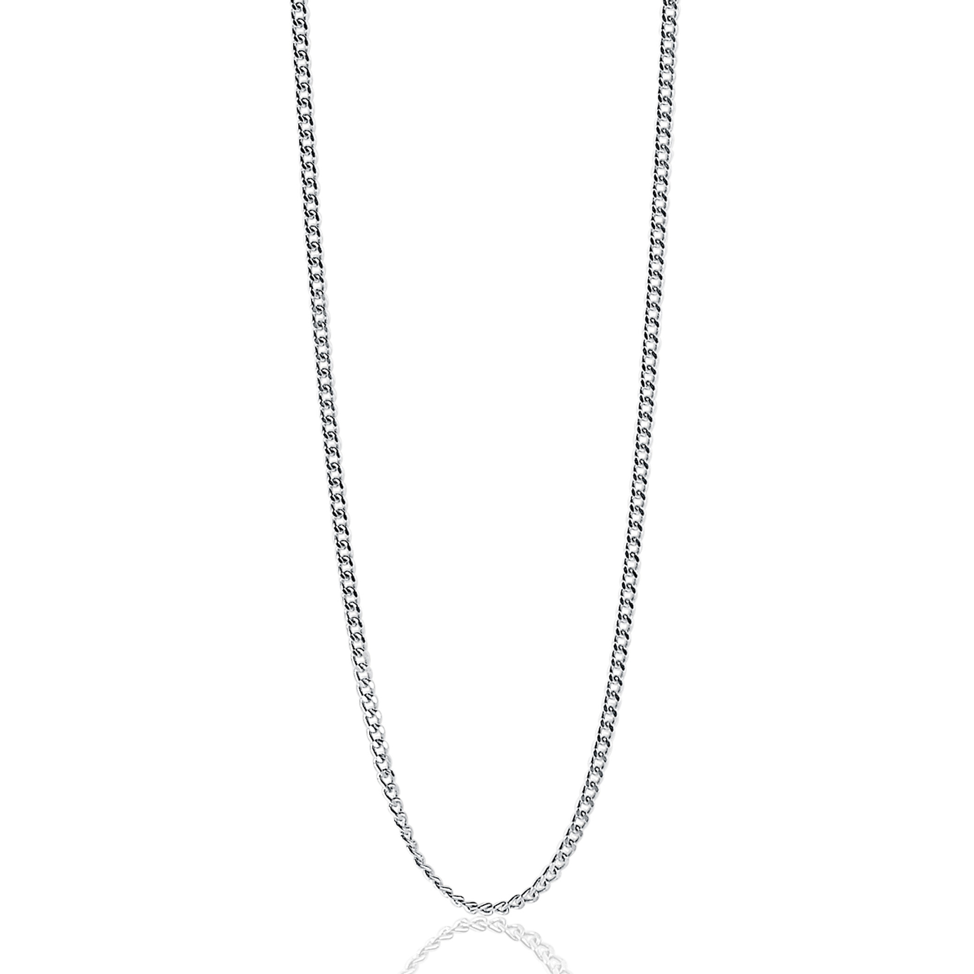 70cm ZINZI zilveren gourmet ketting. ZILC-G70