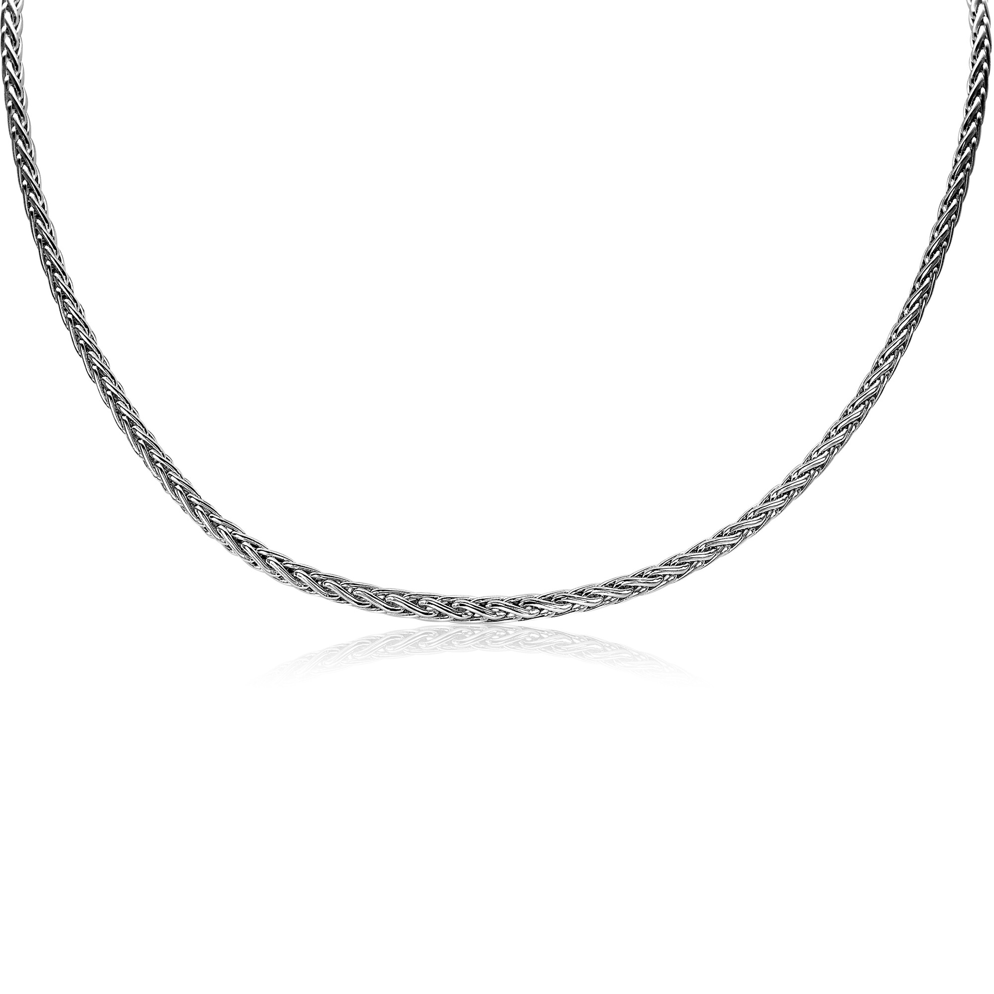 ZINZI silberne Gliederhalskette Palmier massiv 3mm breit 45cm ZIC1912