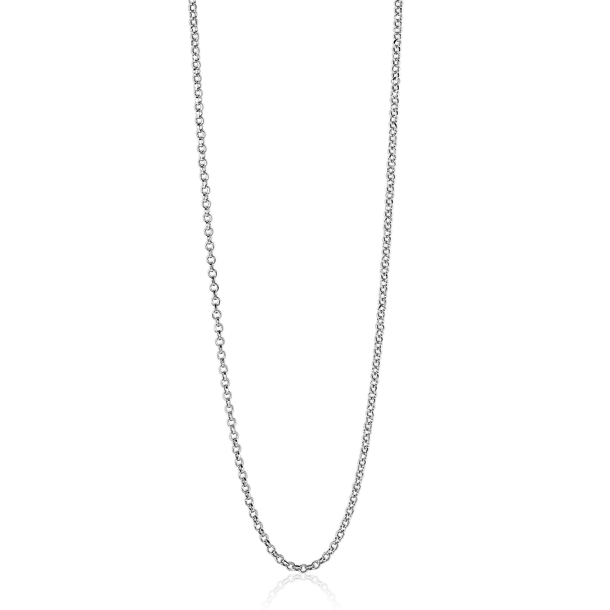 42cm ZINZI Sterling Silver Rolo Chain Necklace ZILC-J42