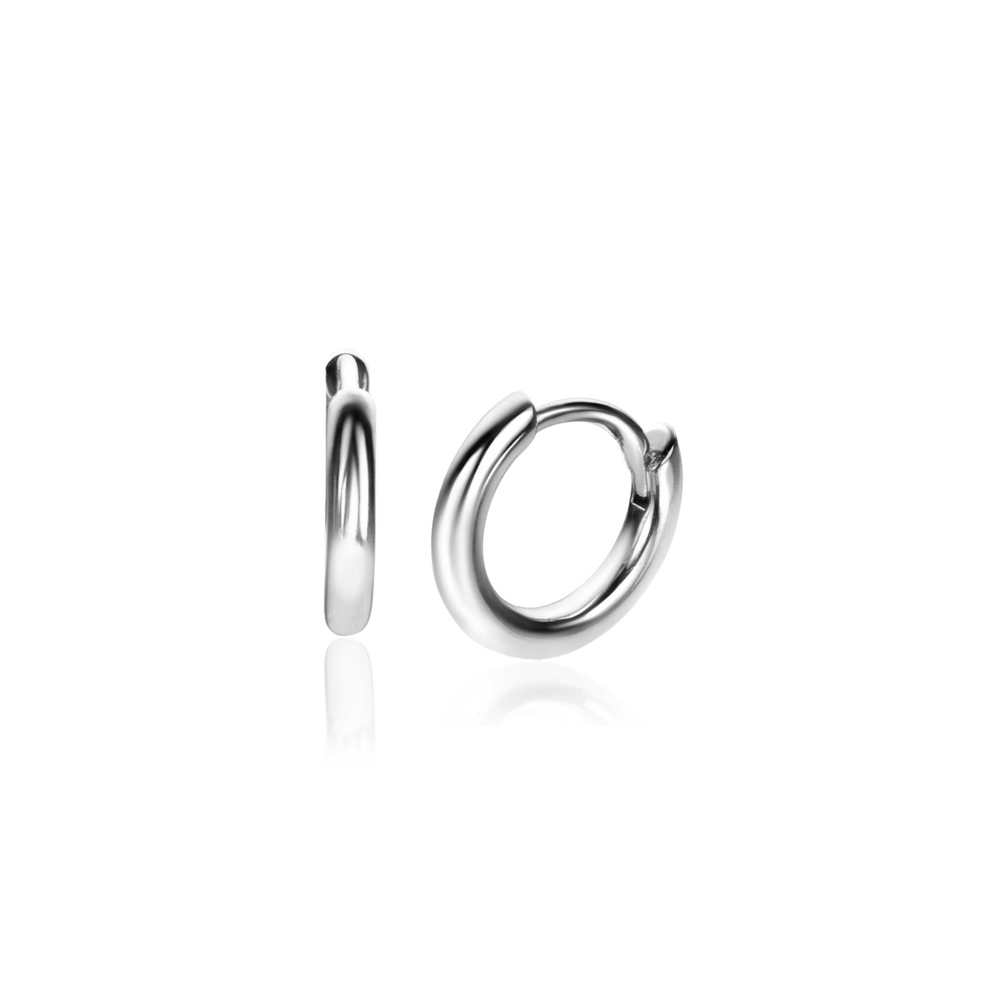 ZINZI zilveren luxe oorringen glad 10x2mm ZIO2261