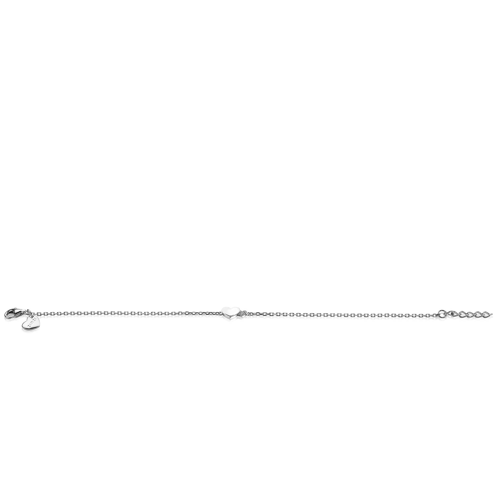 ZINZI silbernes Armband mit Herzen Zirkonias/Silber 18-20cm ZIA2137