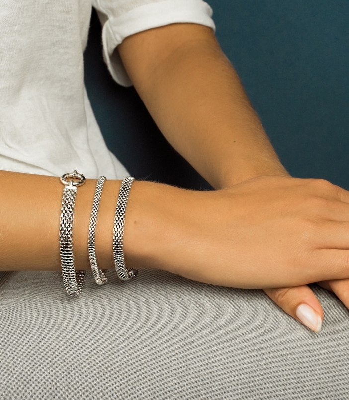 Zinzi silbernes Gliederarmband 19,5cm ZIA880