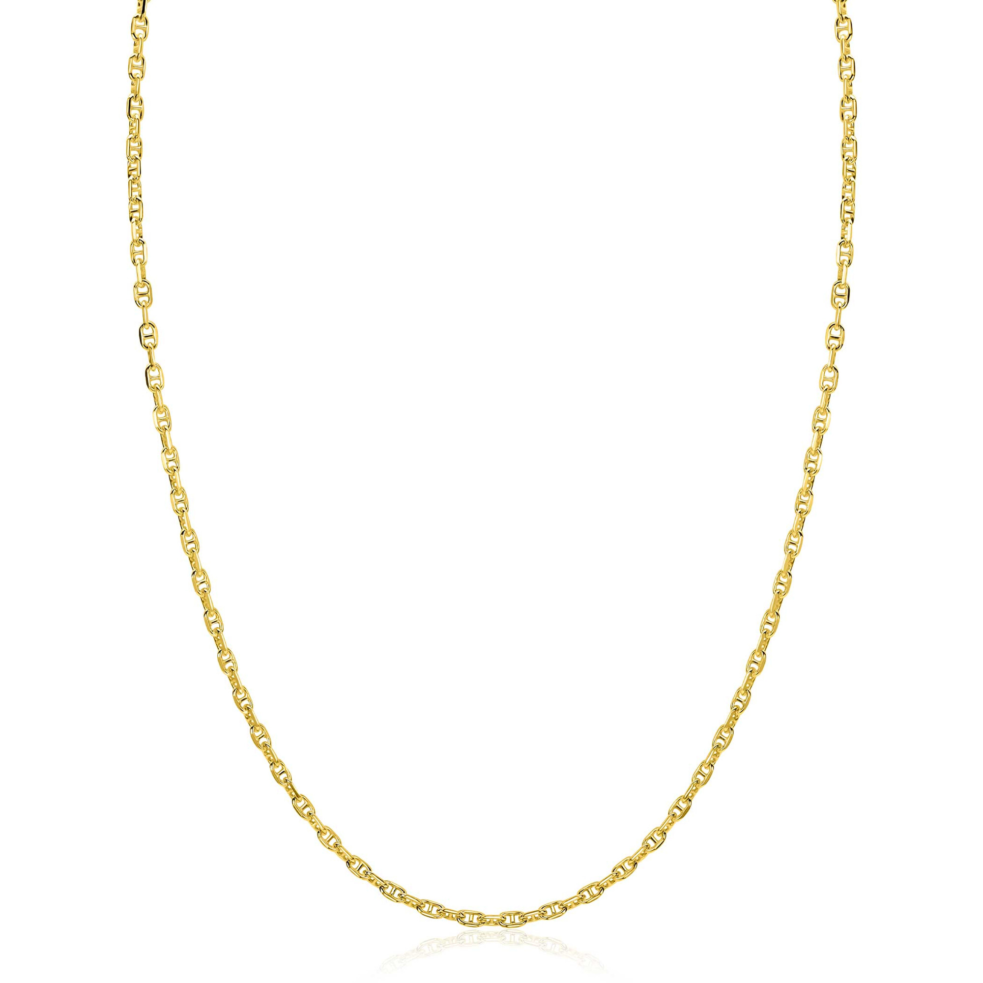 ZINZI zlv. collier gg.verg. massieve marine schakels