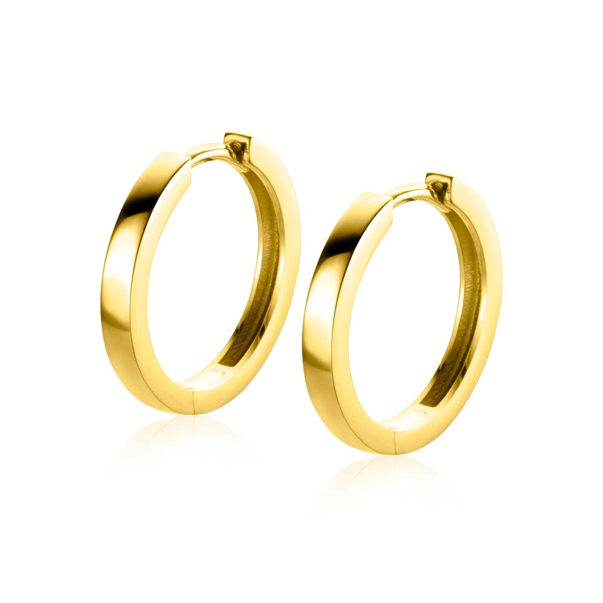 ZINZI GOLD klapcreolen glad 17x2mm