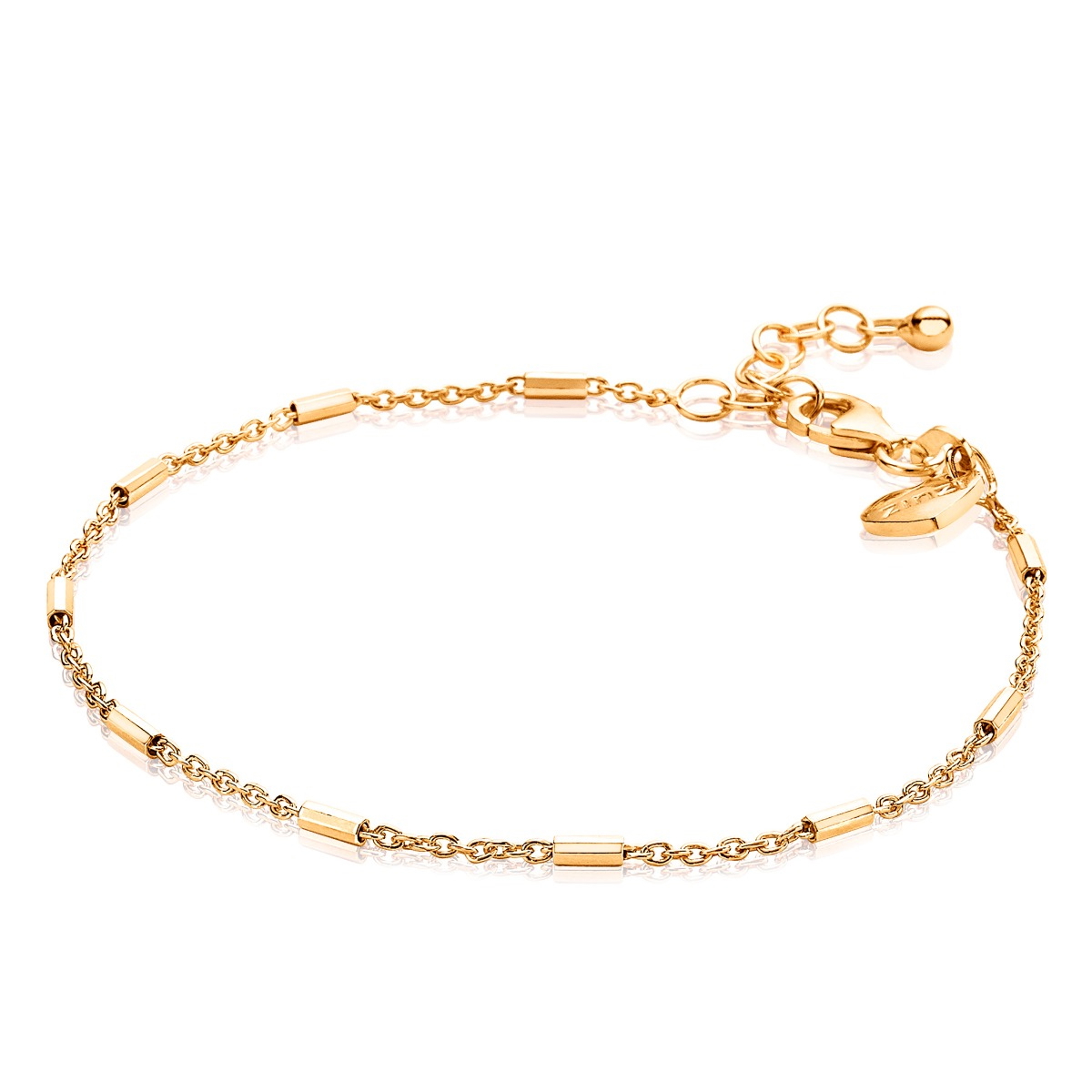 ZINZI silbernes Fantasie Armband gelb vergoldet 17-20cm ZIA1648G