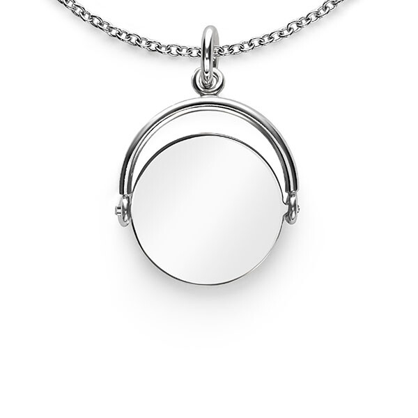 27mm ZINZI Sterling Silver Pendant Shiny Coin 18mm ZIH2217 (excl. necklace)