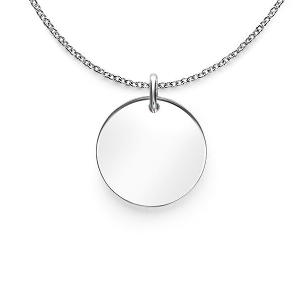 ZINZI zlv. hanger rond plaatje 20mm