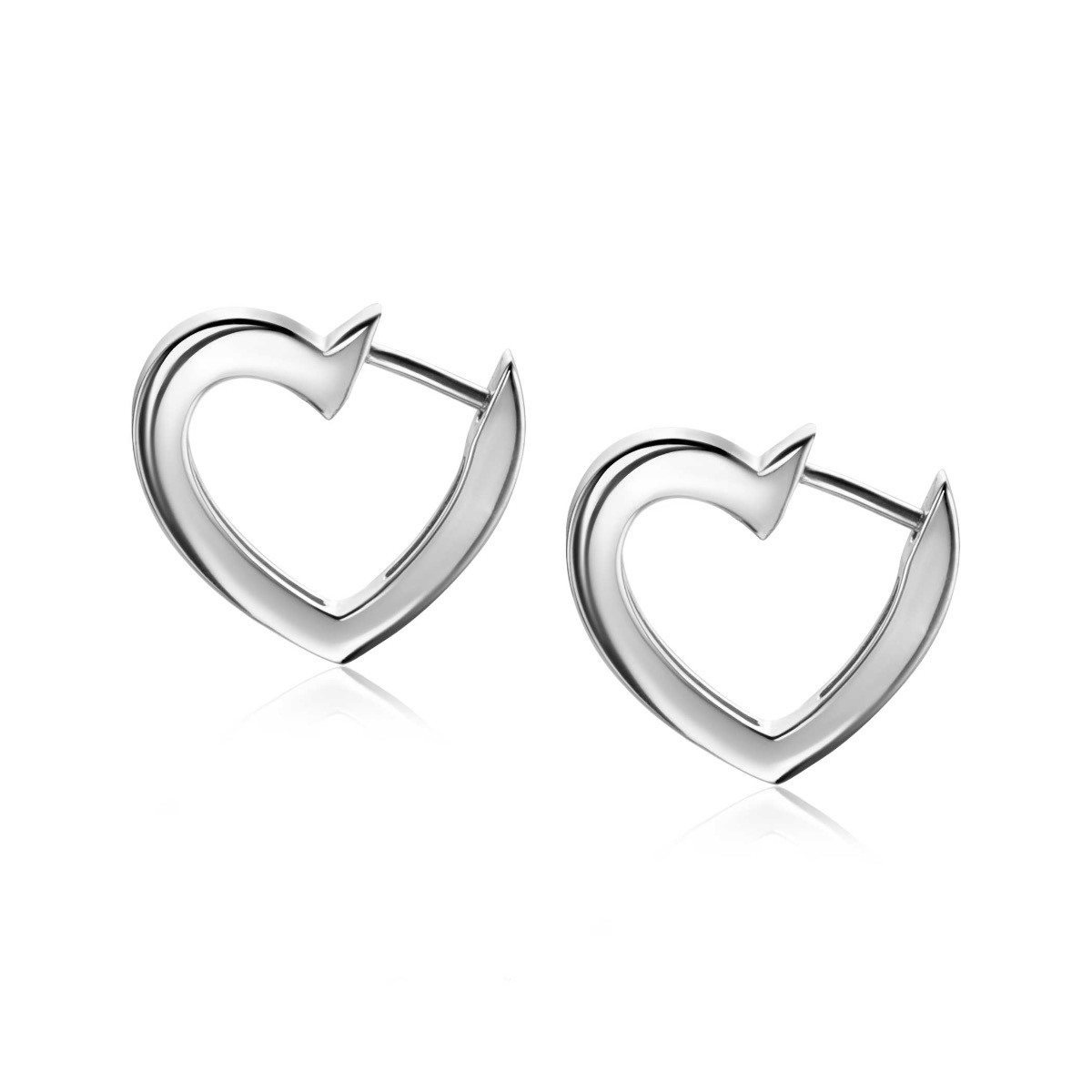 ZINZI zilveren oorringen 18mm open hartvorm ZIO2195