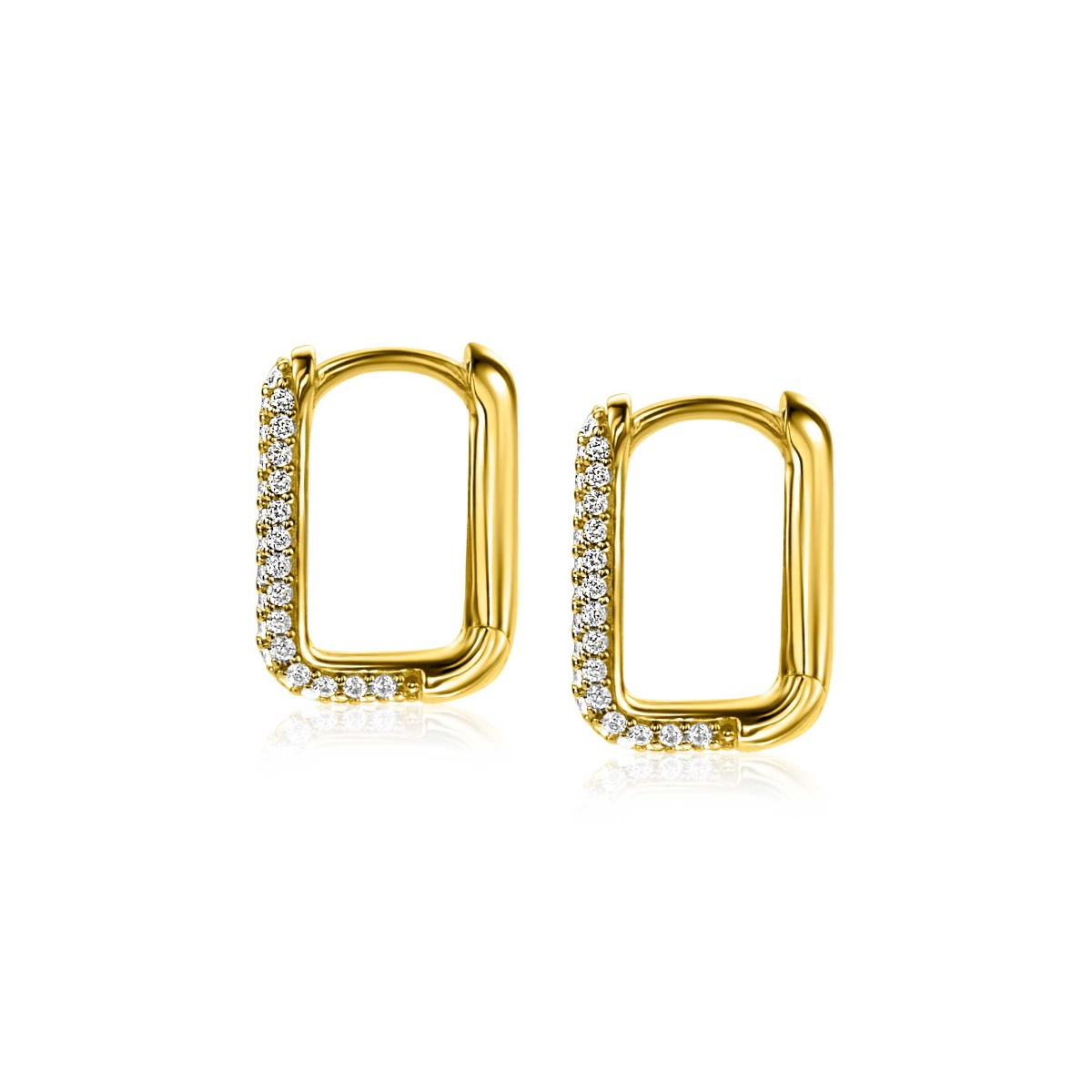 ZINZI zlv. klapcreolengg.verg.rechthoek zirc.15x2mm