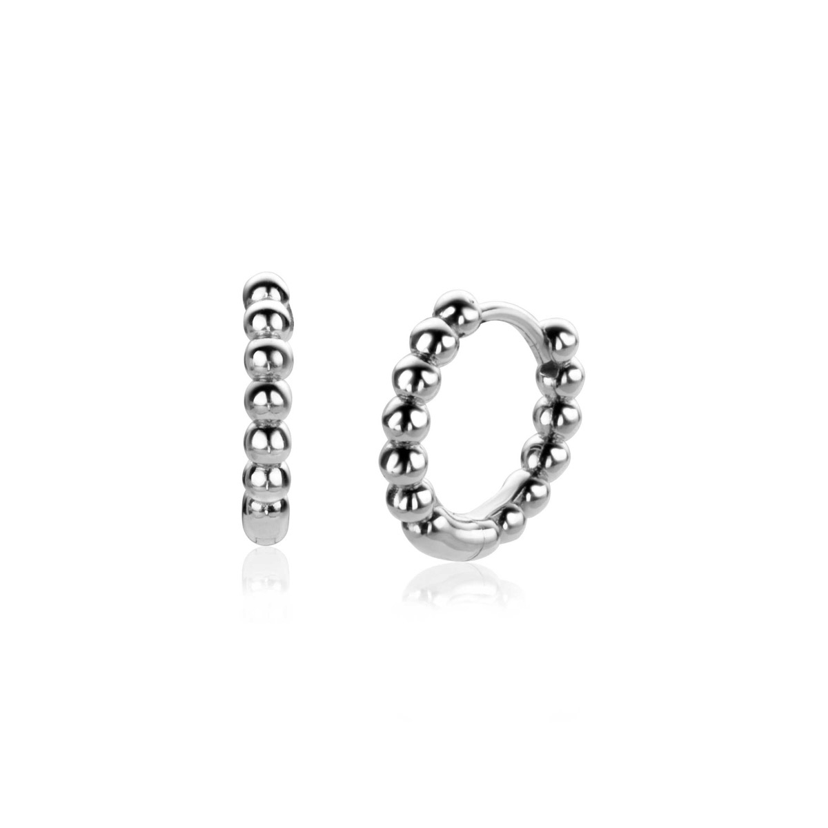 ZINZI zlv. klapcreolen bolletjes 13.5x2.5mm