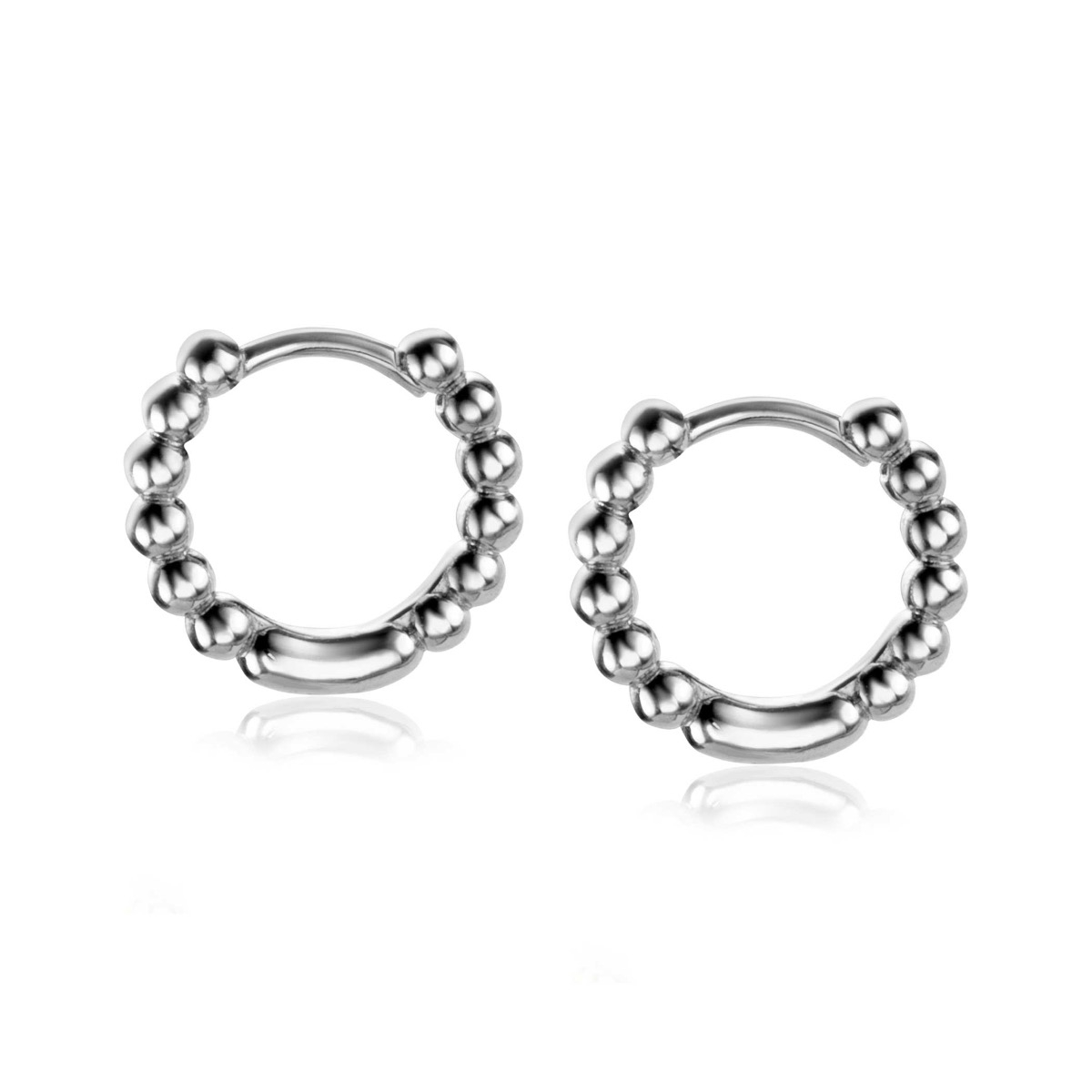 ZINZI zlv. klapcreolen bolletjes 13.5x2.5mm