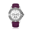 ZINZI Watch weißes Zifferblatt violettes Band UNO4