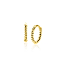 10mm ZINZI Gold 14 krt gouden oorringen, luxe klapsluiting 10x1,3mm ZGO468

