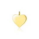 14mm ZINZI Gold 14 krt gouden hanger met glanzend hartje van 14mm ZGH363-14 (zonder collier)