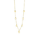 ZINZI Gold 14 Karat Goldkette mit 7 Kreisen 45cm ZGC167