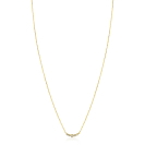 ZINZI Gold 14 karaat gouden ketting met vijf ronde witte zirconia's op een rij 45cm ZGC556
