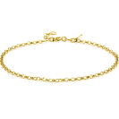 ZINZI Gold 14 krt gouden jasseron armband 2,2mm breed 18-20cm ZGA441