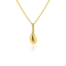 15mm ZINZI Gold 14 krt gouden hanger met organische druppelvorm ZGH558 (zonder collier)
