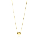 ZINZI Gold 14 karat gold Venetian chain 45cm with graceful smooth heart pendant of 7mm ZGC486