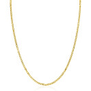 ZINZI Gold 14 Karat massive Gourmetkette mit Falkenaugen-Gliedern, 2mm breit, 41-43cm lang ZGC498
