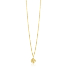 ZINZI gold plated zilveren ketting met levensboom hanger 8mm 42-45cm ZIC-BF139G
