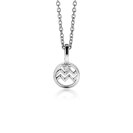 9mm ZINZI zilveren Waterman sterrenbeeldhanger bezet met witte zirconia ZIH-WAT (zonder collier)