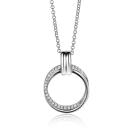 ZINZI Silberkette 45cm mit rundem Anhänger 22mm ZIC2266