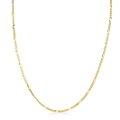 45cm ZINZI Gold Plated Sterling Silver Figaro Necklace ZILC-F45G