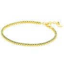 ZINZI zlv. tennisarmband gg.verg. groene zc 2.1mm