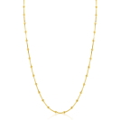 ZINZI gold plated zilveren slangen-ketting met vierkant geslepen schakels en 40 verfijnde glanzende bolletjes (2,5mm breed) 43-45cm ZIC2471G