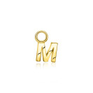 ZINZI Gold Plated Letter Earrings Pendant M price per piece ZICH2145M (excl. hoop earrings)