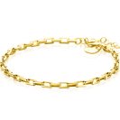 ZINZI vergoldetes Silberarmband mit venezianischen Gliedern, 3 mm, 16,5-19,5 cm ZIA2587