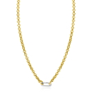 ZINZI zlv. collier 41cm geel verguld
