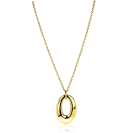 ZINZI zlv. collier gg.verg.  met open ovale hanger
