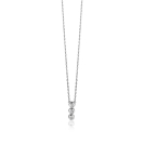 ZINZI Sterling Silver Necklace Pendant Round with White Zirconias 45cm ZIC1443