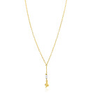 ZINZI zlv. Ycollier gg.verg.met slang/parel hanger