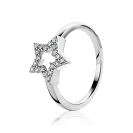 ZINZI zilveren ring ster wit ZIR1242
