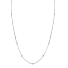 ZINZI zilveren gourmet ketting met vijf bolletjes 42–45cm ZIC2714