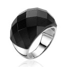 ZINZI Sterling Silver Ring Black Stone ZIR787