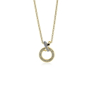 ZINZI zlv.collier gg.verg oog X en ronde vorm zirc.