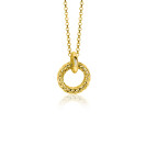 ZINZI Silberanhänger 14K gelbgold vergoldet rund mit Seileffekt 19mm ZIH2246G